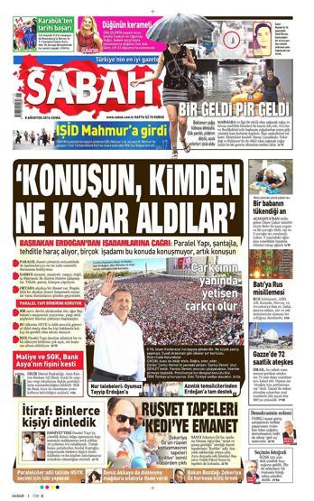 8 Ağustos gazete manşetleri