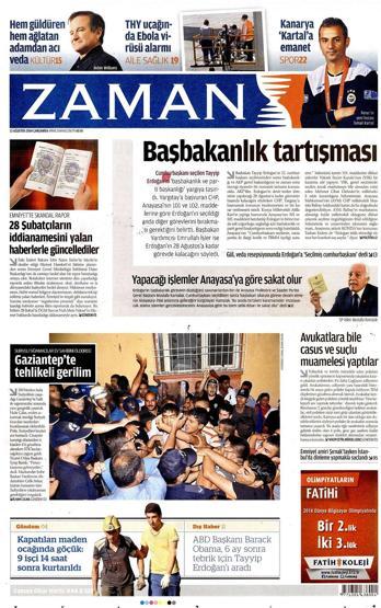 13 Ağustos gazete manşetleri