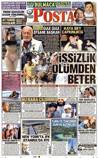 14 Ağustos gazete manşetleri