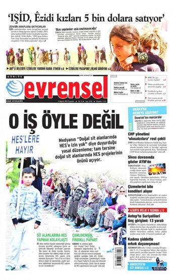 14 Ağustos gazete manşetleri