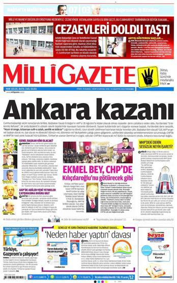 14 Ağustos gazete manşetleri