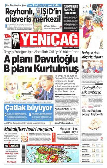 14 Ağustos gazete manşetleri