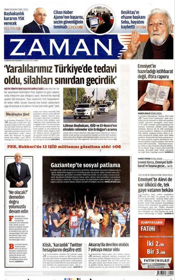 14 Ağustos gazete manşetleri