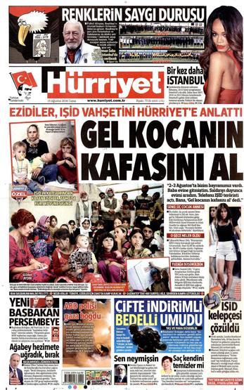 15 Ağustos gazete manşetleri