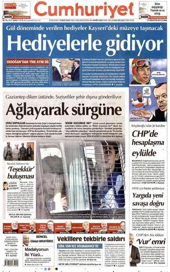 15 Ağustos gazete manşetleri