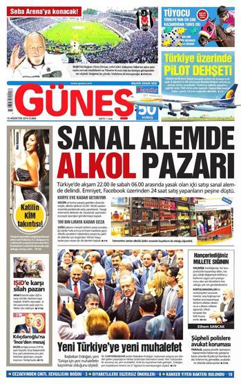 15 Ağustos gazete manşetleri