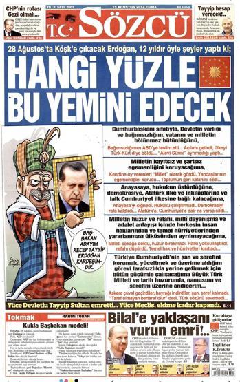 15 Ağustos gazete manşetleri