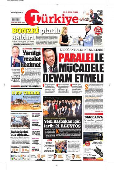 15 Ağustos gazete manşetleri