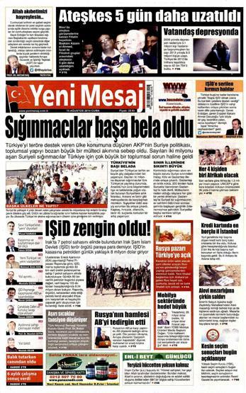 15 Ağustos gazete manşetleri
