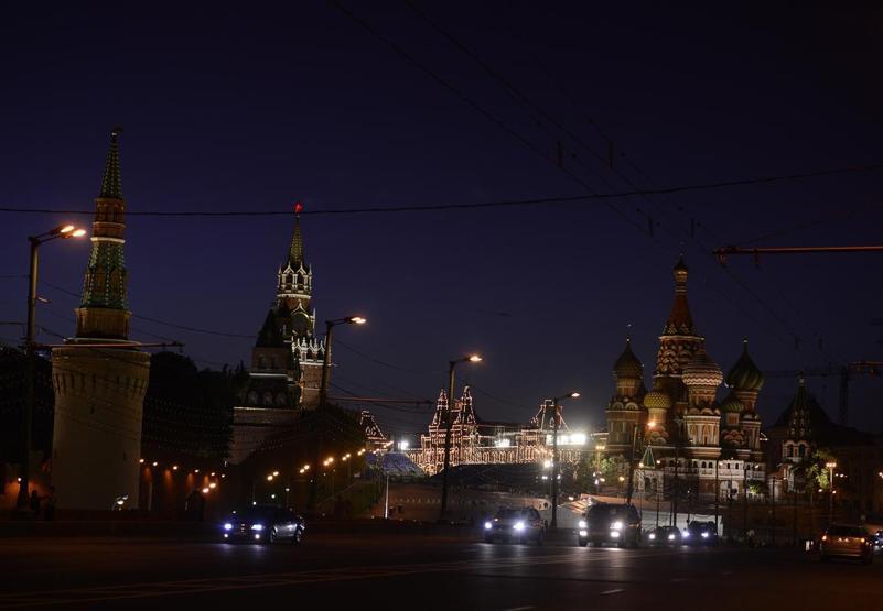 Kremlin Sarayında ışıklar yanınca...