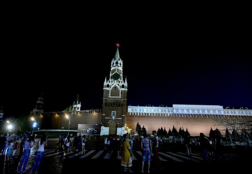 Kremlin Sarayında ışıklar yanınca...