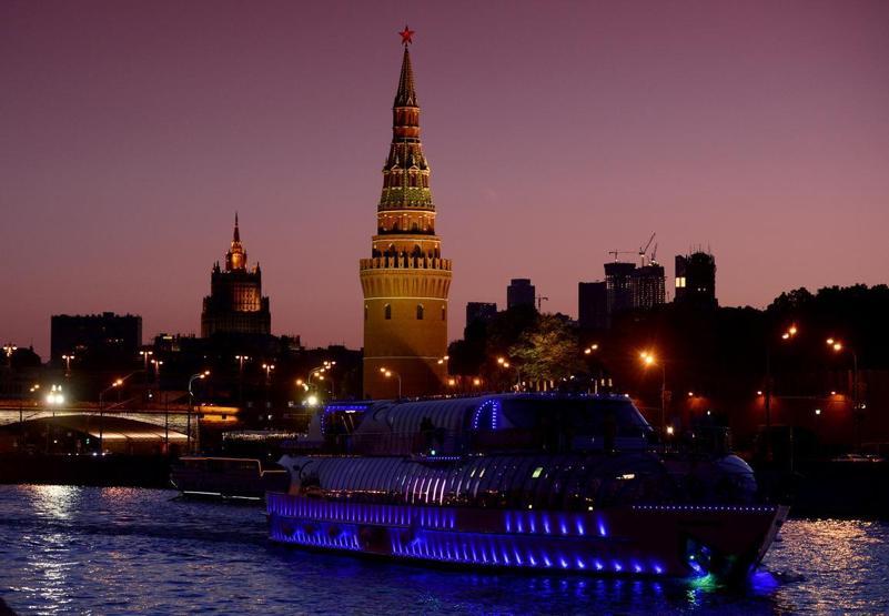 Kremlin Sarayında ışıklar yanınca...