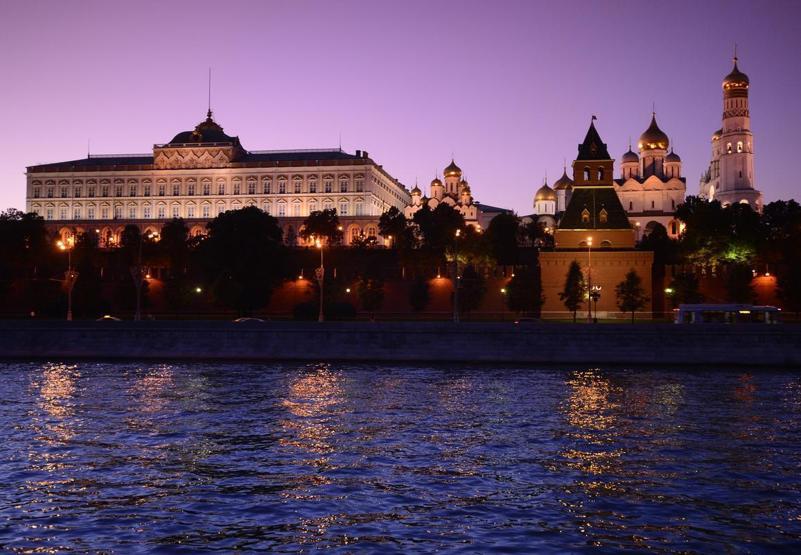 Kremlin Sarayında ışıklar yanınca...