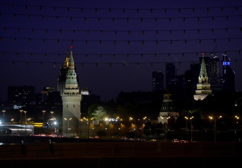Kremlin Sarayında ışıklar yanınca...