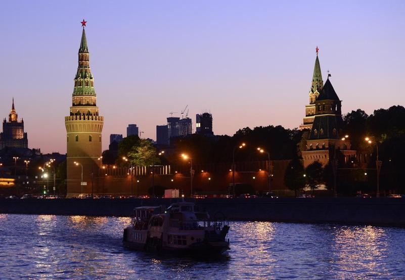 Kremlin Sarayında ışıklar yanınca...