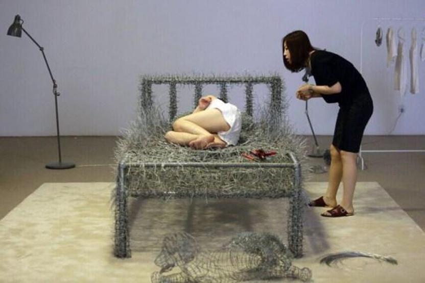 Sanat için 36 gün tel yatakta yatacak