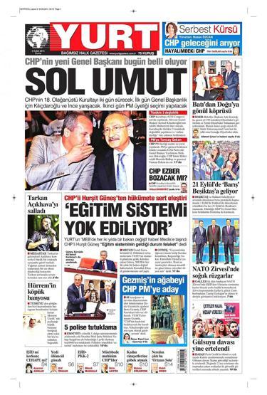 5 Eylül gazete manşetleri