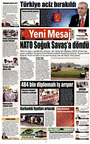 5 Eylül gazete manşetleri
