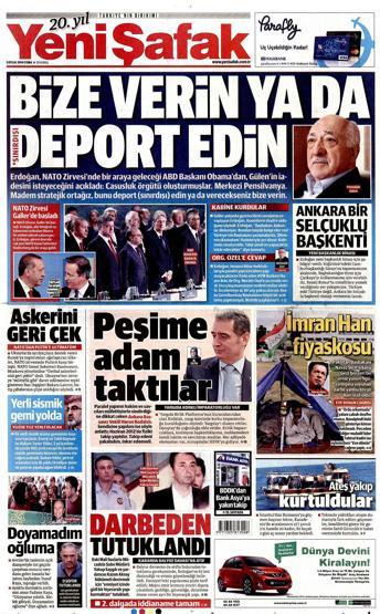 5 Eylül gazete manşetleri