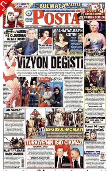 Gazete manşetleri... (6 Eylül 2014)