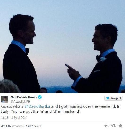 Neil Patrick Harris ve David Burtka evlendi