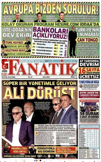 Gazete manşetleri (27 Eylül 2014)