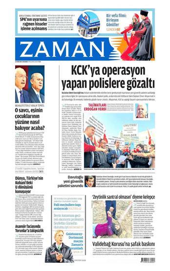 Gazete manşetleri... (22 Ekim 2014)