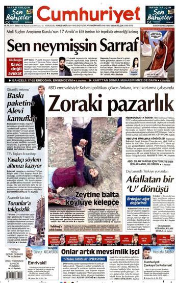 Gazete manşetleri... (22 Ekim 2014)
