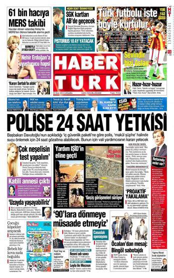 Gazete manşetleri... (22 Ekim 2014)