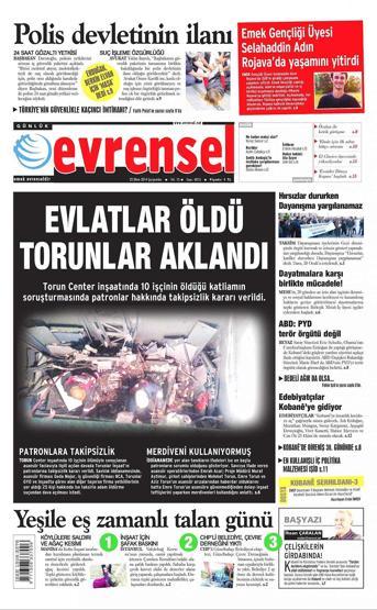 Gazete manşetleri... (22 Ekim 2014)