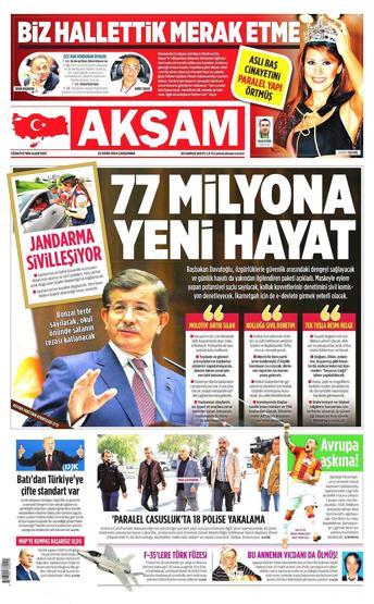 Gazete manşetleri... (22 Ekim 2014)