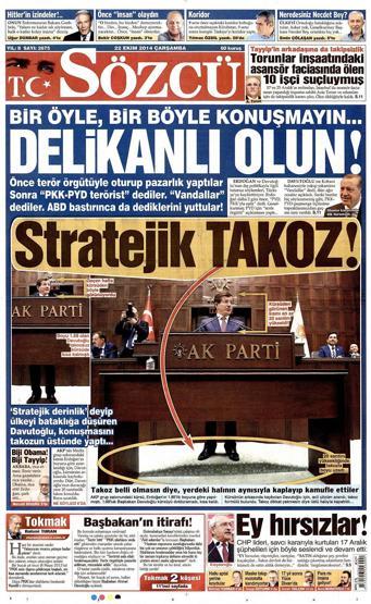 Gazete manşetleri... (22 Ekim 2014)