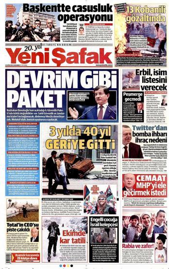 Gazete manşetleri... (22 Ekim 2014)