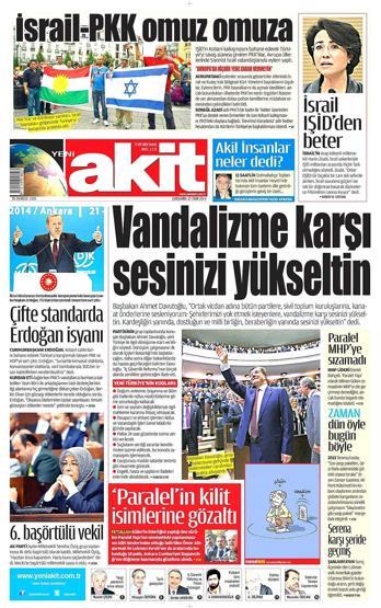 Gazete manşetleri... (22 Ekim 2014)