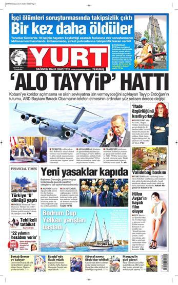 Gazete manşetleri... (22 Ekim 2014)