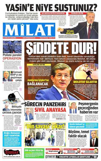Gazete manşetleri... (22 Ekim 2014)
