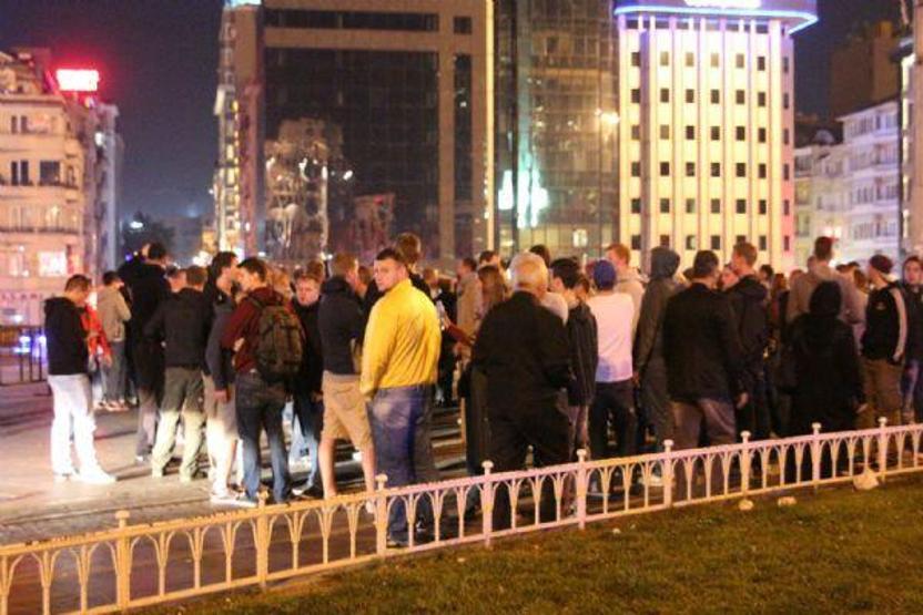 İstiklalde Galatasaray - Dortmund gerginliği