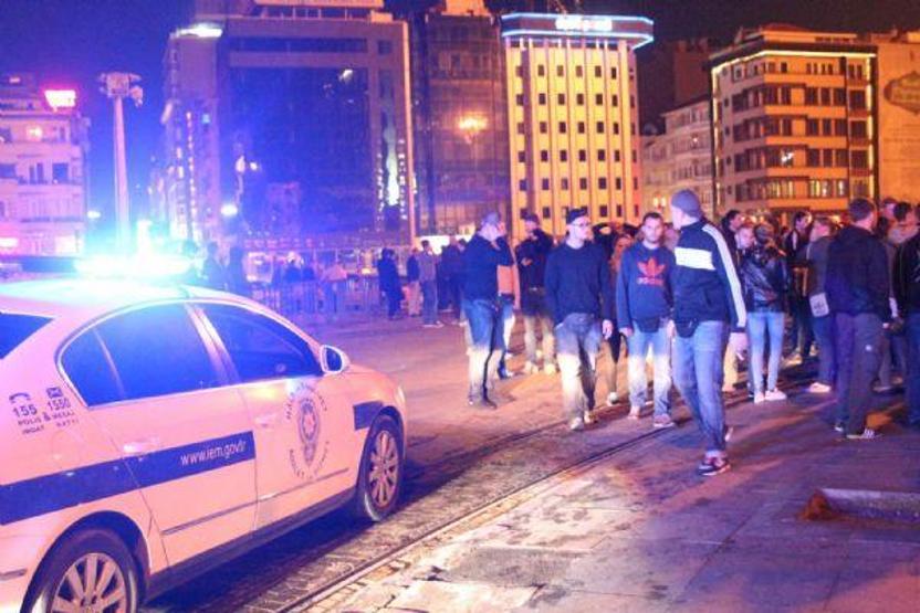 İstiklalde Galatasaray - Dortmund gerginliği