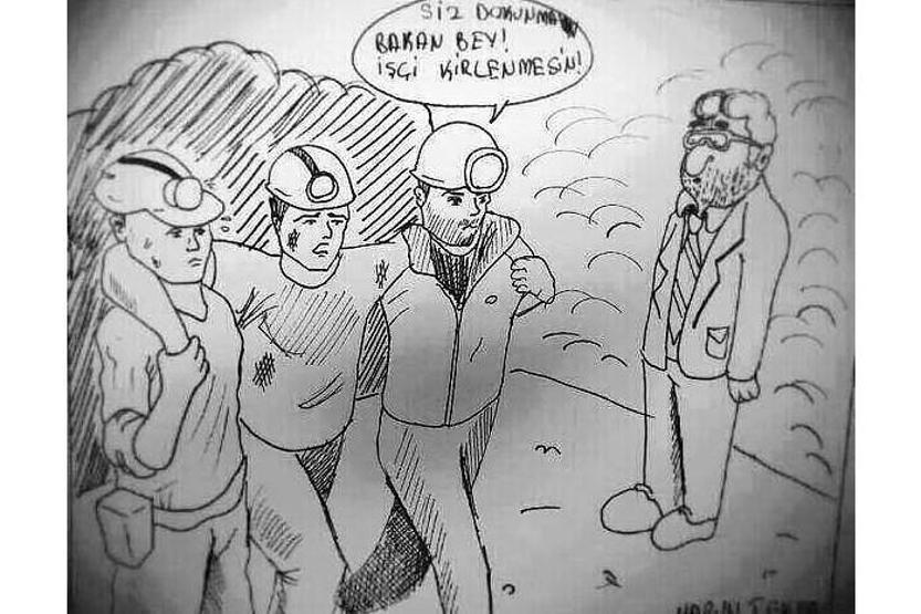 Madenci ölümlerini anlatan 25 karikatür