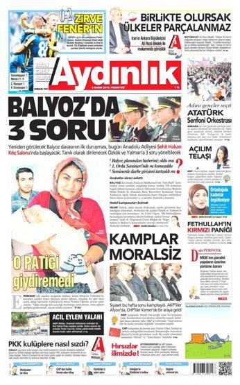 3 Kasım 2014 gazete manşetleri