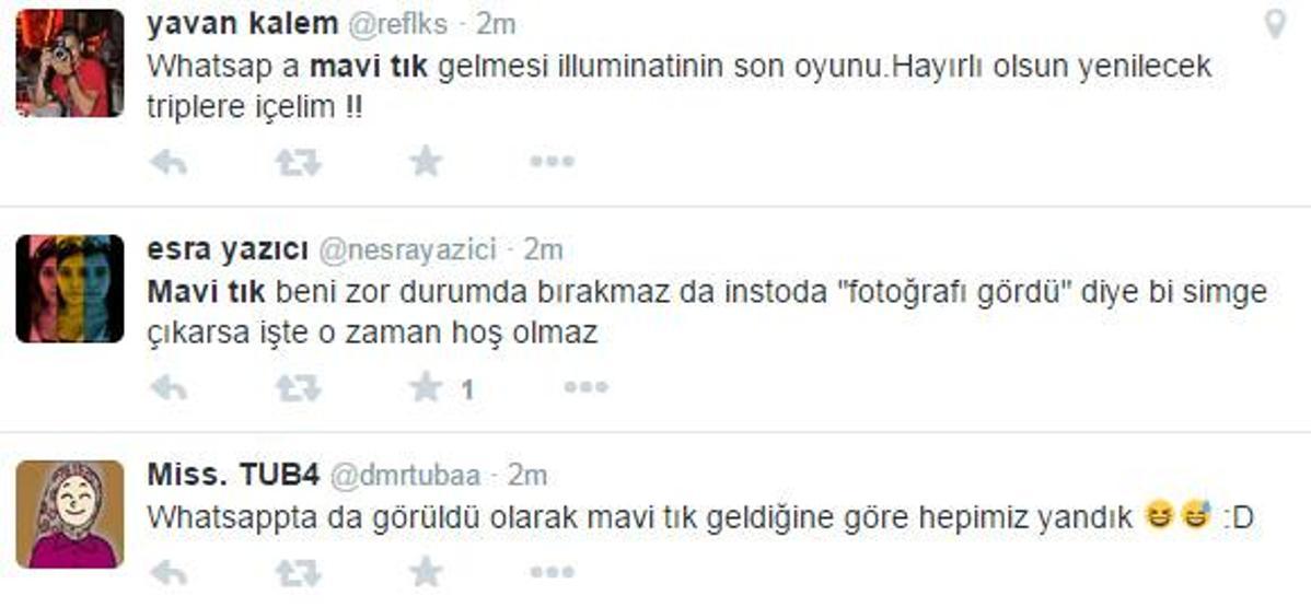 Sosyal medyada mavi tık tepkileri