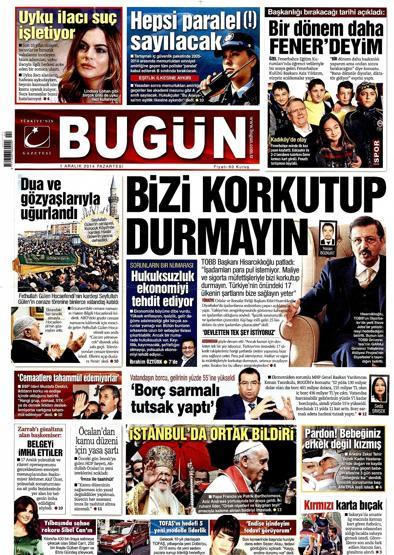 Gazete manşetleri... (01 Aralık 2014)