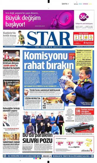 Gazete manşetleri... (01 Aralık 2014)