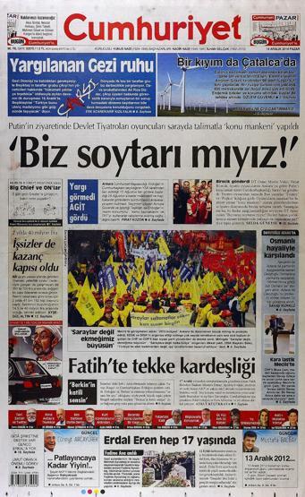 Gazete manşetleri (14.12.2014)