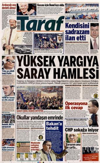 Gazete manşetleri (14.12.2014)