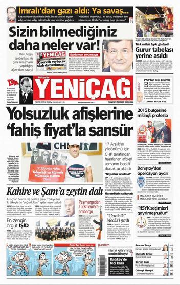 Gazete manşetleri (14.12.2014)