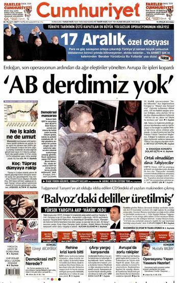 Gazete manşetleri (16 Aralık 2014)