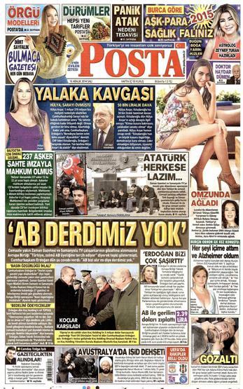 Gazete manşetleri (16 Aralık 2014)