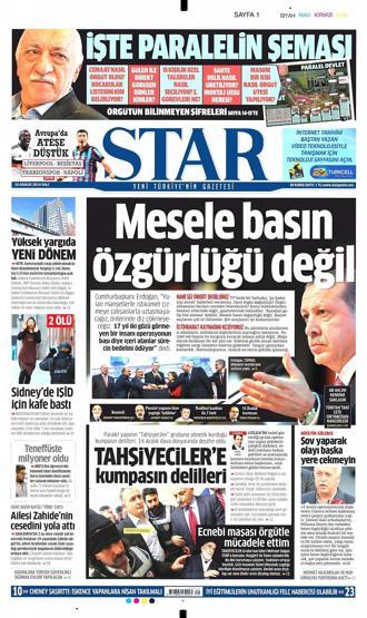 Gazete manşetleri (16 Aralık 2014)