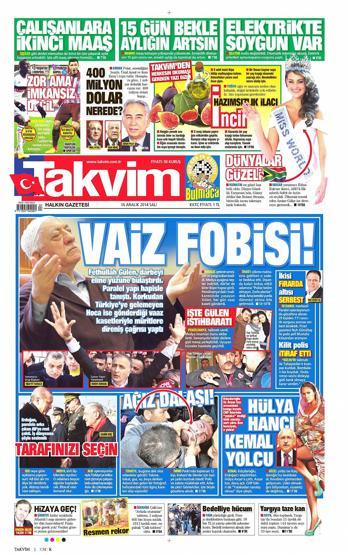 Gazete manşetleri (16 Aralık 2014)